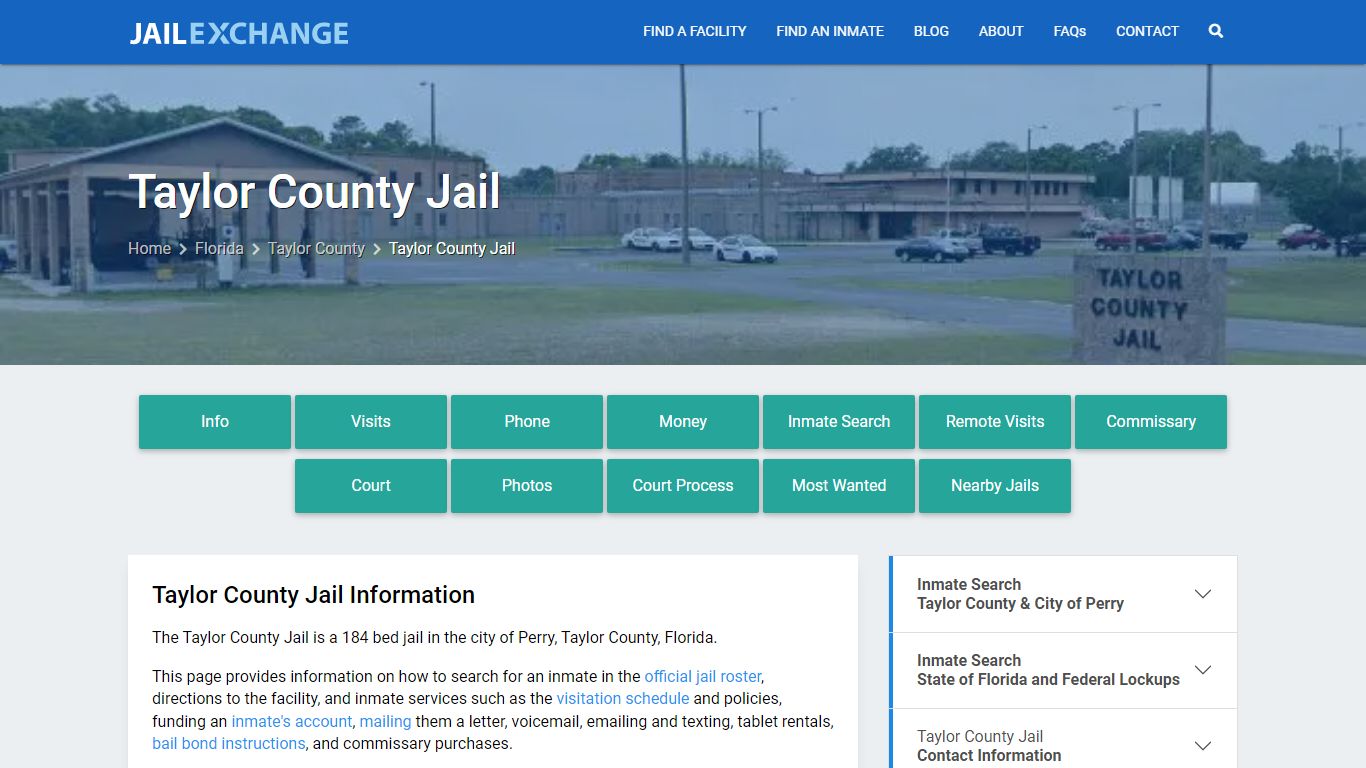 Taylor County Jail, FL Inmate Search, Information - Jail Exchange